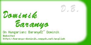 dominik baranyo business card